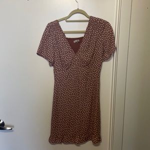 Abercrombie Light Pink white Polka Dot Dress size XS Tall